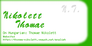 nikolett thomae business card